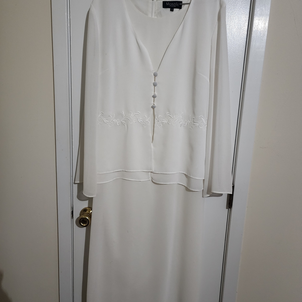 Elegant Off White Dress with Jacket